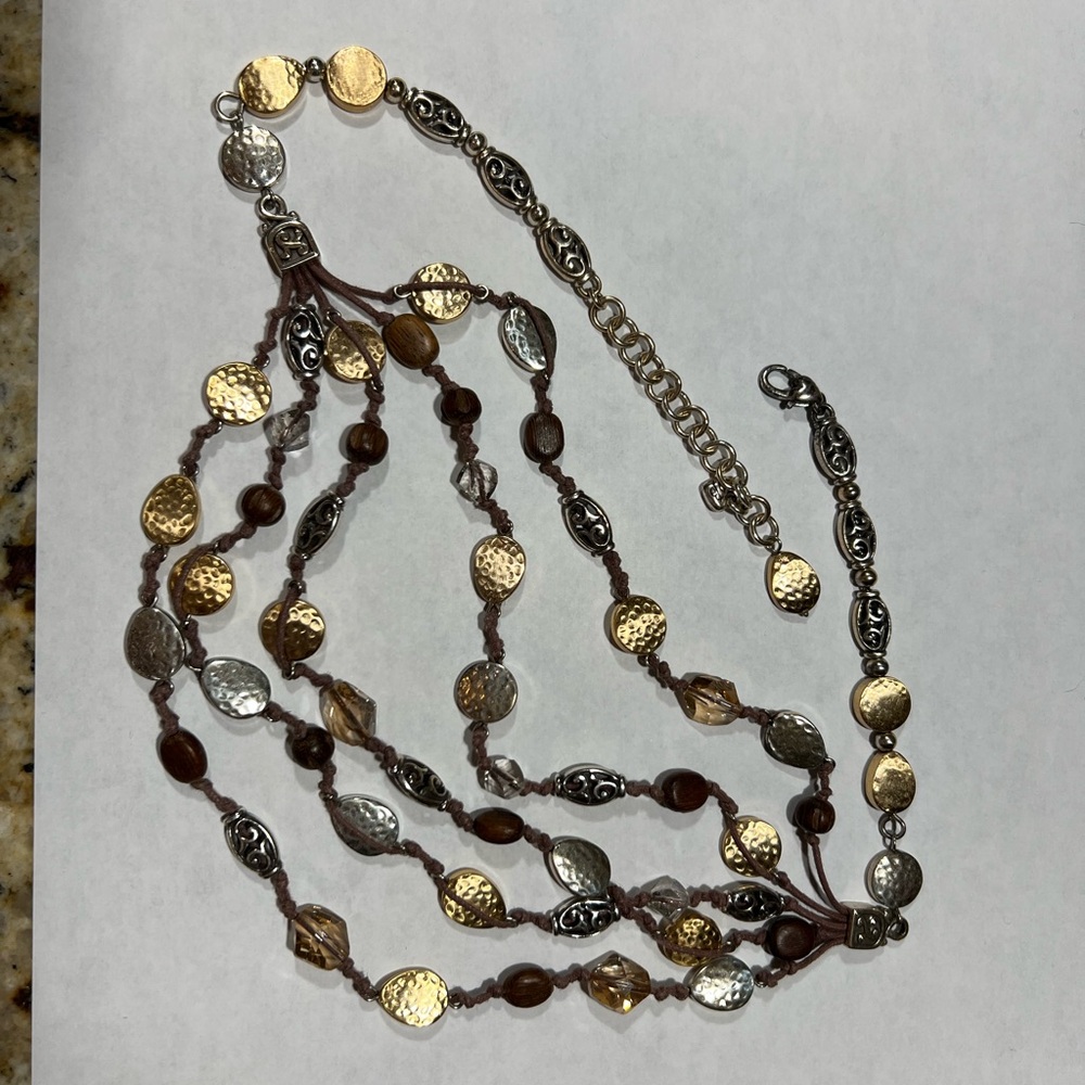 Brighton Gold and Silver Multi-Bead Necklace